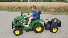Dětský čtyřtaktní zahradní traktor s přívěsem 110ccm zelený