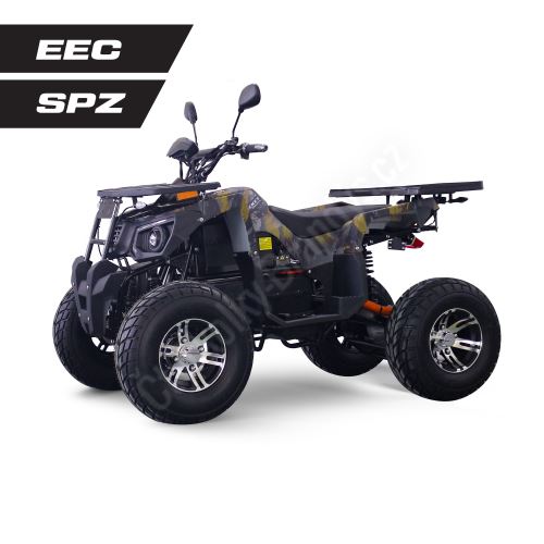 Elektrická čtyřkolka ATV MiniRocket GreenLander 3000W 72V, na SPZ, žlutý maskáč (21)