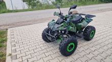Dětská čtyřtaktní čtyřkolka ATV Warrior DELUX 125ccm, 3 rych. poloaut. 8 kola, zel. maskáč