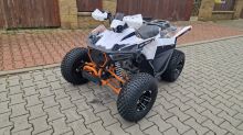 Dětská čtyřtaktní čtyřkoka FUN 125ccm 3 rych. poloautomat 8 kola bílo oranžová