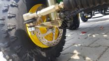 Dětský čtyřtaktní zahradní traktor s přívěsem 110ccm zelený (11)