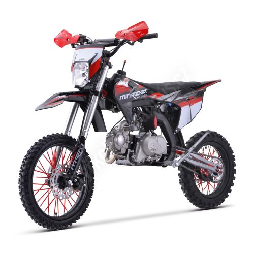 Pitbike MiniRocket DT125 17/14 světlo, el startér, automat, sedlo 86cm, černý