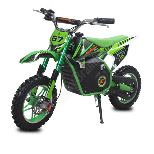 Dětská elektrická motorka Viper 1000W 36V, baterie gelová, kola 10, sedlo 63cm, zelená