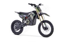 Dětská elektrická motorka Coyote 1800W 48V, kola 14/12 baterie Lithium, sedlo 67cm, zelená