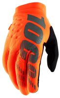 Rukavice BRISKER, 100% (fluo oranžová/černá) velikost M