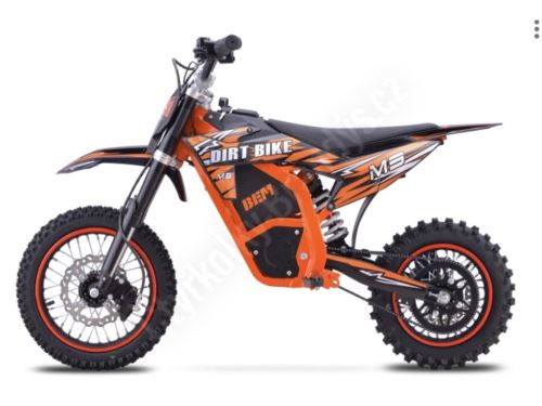 Dětská elektrická motorka Markstore M3 1300W 48V, kola 12/10 baterie Lithium,sedlo 63cm,
