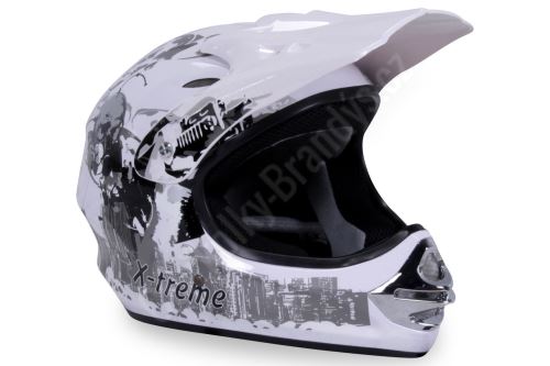 Dětská cross helma Xtreme- Bílá XS  49-50cm