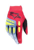 Rukavice dětské FULL BORE, ALPINESTARS,(světle modrá/červená/žlutá fluo/černá) vel.2XS Rukavice dětské FULL BORE, ALPINESTARS,(světle modrá/červená/žlutá fluo/černá) vel.2XS