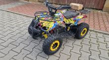 Dětská elektro čtyřkolka ATV Torino 1200W 48V graffiti žlutá