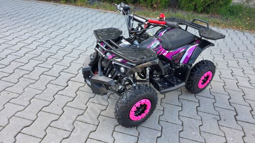 Dětská dvoutaktní čtyřkolka ATV MiniRocket MiniHunter 49ccm, růžová