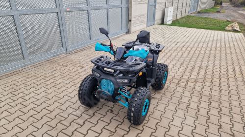 Dětská čtyřtaktní čtyřkolka ATV Hunter II 125ccm, 3 rych. poloautomat 8 kola, modrá (20)
