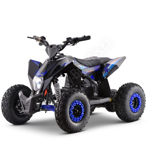 Dětská elektro čtyřkolka MiniRocket ATV MiniRaptor 1000W 36V, hydraulicke brzdy, modrá
