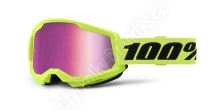 STRATA 2 NEW, brýle 100% Neon žluté, růžové plexi