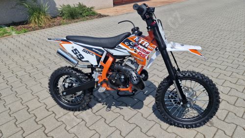 Minicross NTR50 Racing Deluxe 14x12 sedlo 69cm oranžová (1)