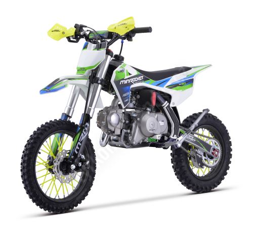 Pitbike MiniRocket DK110 14/12 řazení bez spojky poloautoma, el startér, sedlo 70cm modrý