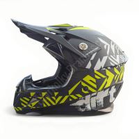 Dětská cross helma DIRT,žlutá fluo XL