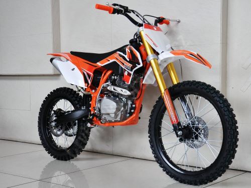 Pitbike MiniRocket PitRock 250ccm 21/18 oranžová, sedlo 92cm