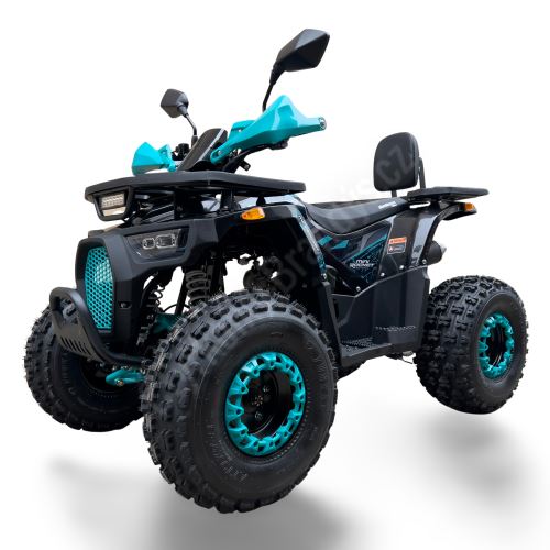 Dětská čtyřtaktní čtyřkolka ATV Hunter II 125ccm, 3 rych. poloautomat 8 kola, modrá